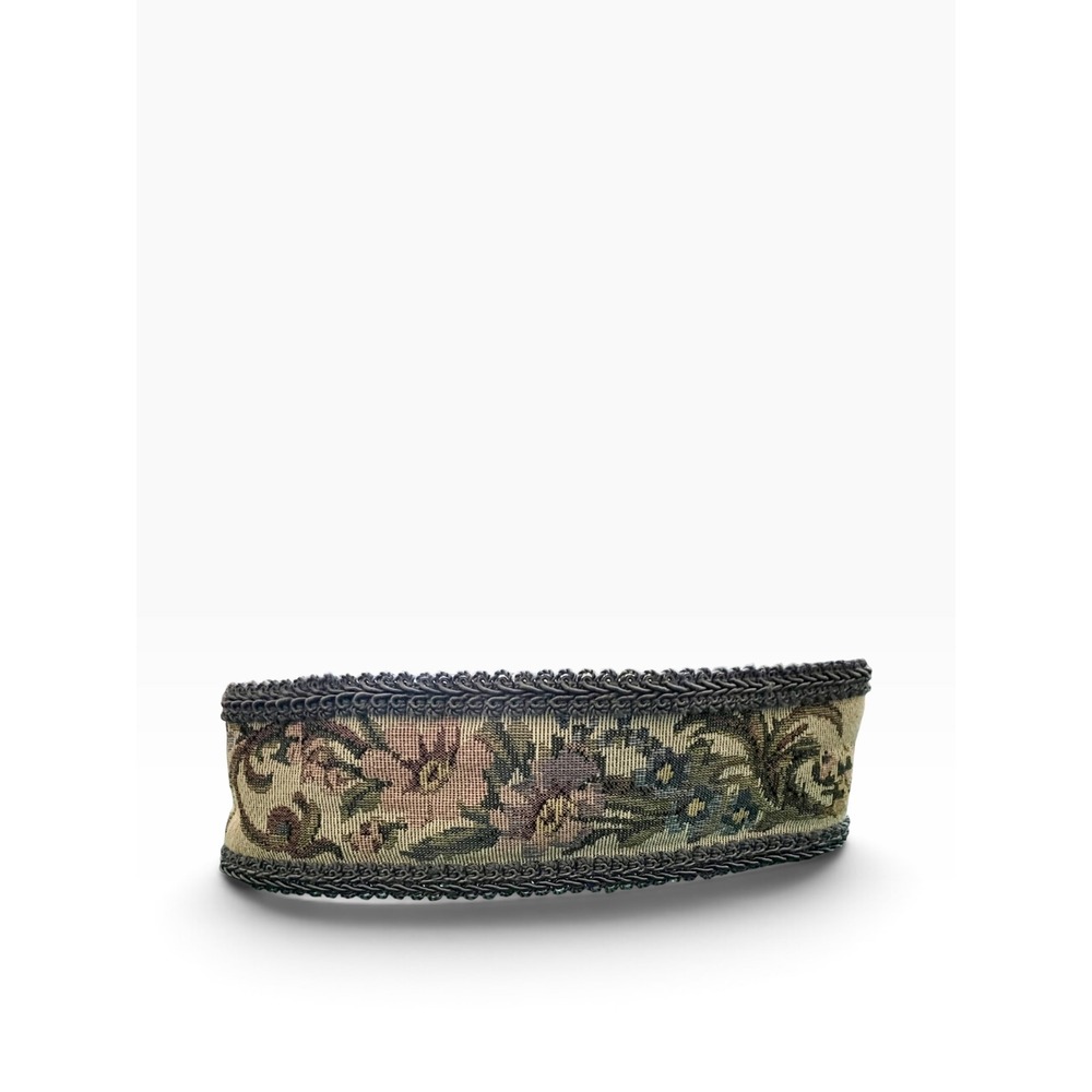 ✨ VINTAGE 80s FLORAL TAPESTRY STATEMENT WAIST BELT ✨